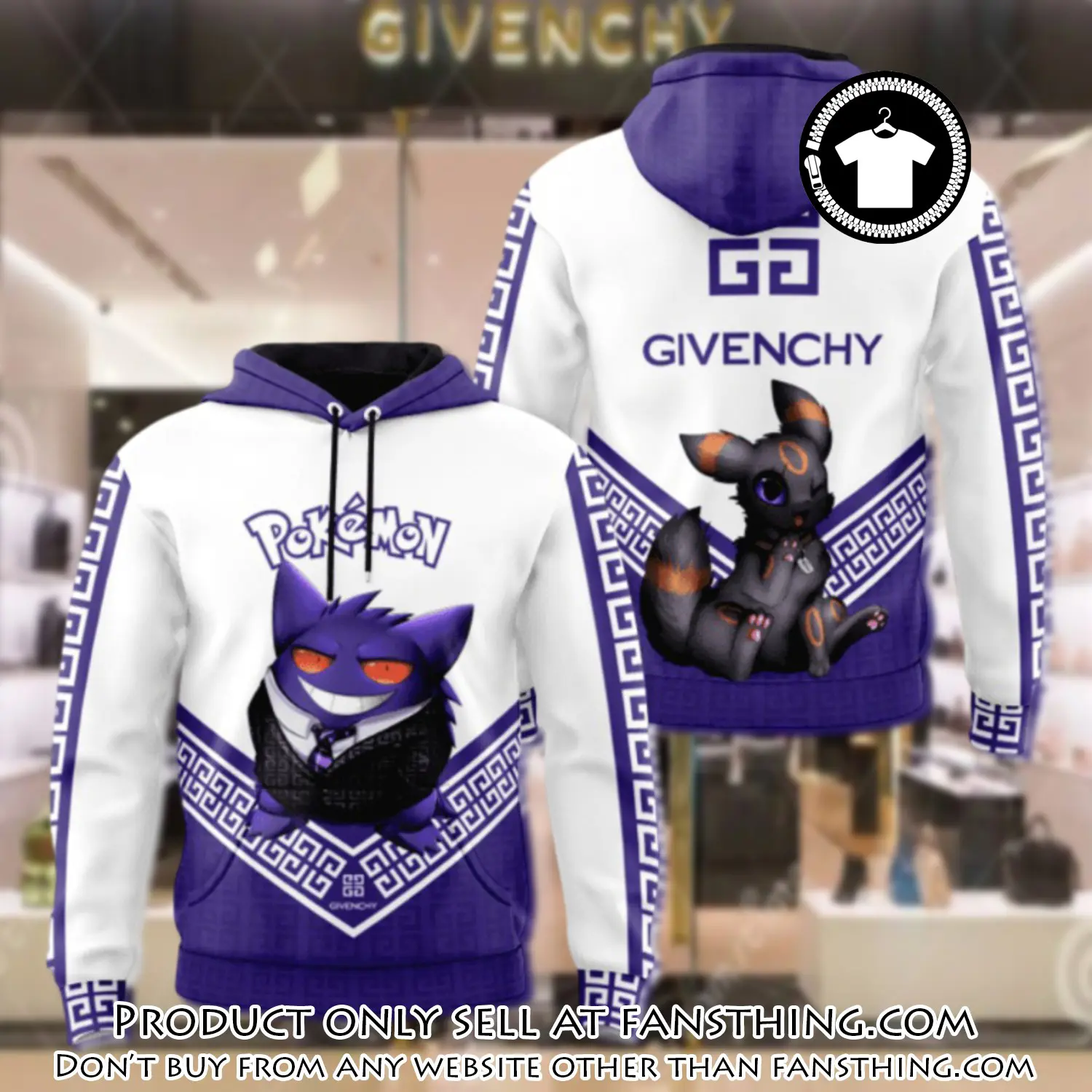 Givenchy pokemon unisex hoodie luxury brand gifts  jh2069 fst5458095